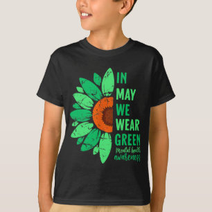 Camiseta Conciencia Sobre La Salud En Mayo Usamos Girasol V