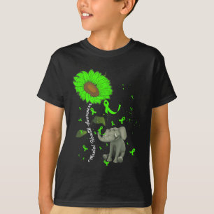 Camiseta Conciencia sobre la salud mental Cinta verde giras