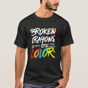Camiseta Conciencia sobre la salud mental Crayones rotos aú