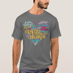 Camiseta Conciencia sobre la salud mental Depresión Corazón