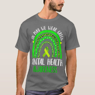 Camiseta Conciencia Sobre La Salud Mental En Mayo Usamos El