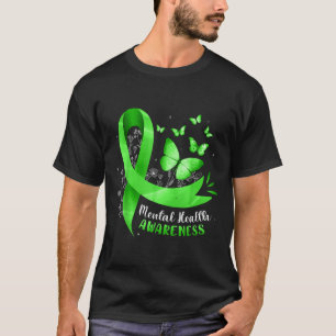 Camiseta Conciencia sobre la salud mental Mariposa Cinta Ve
