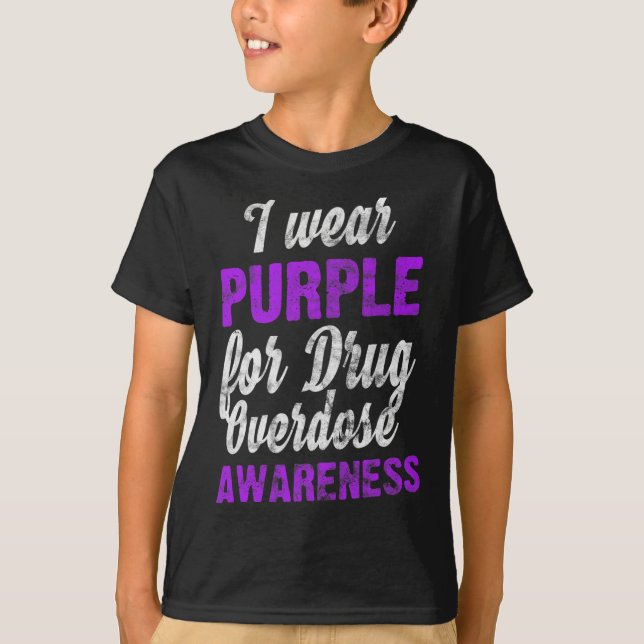 Camiseta Conciencia sobre la sobredosis de drogas de amor q (Anverso)