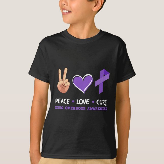Camiseta Conciencia sobre la sobredosis de drogas de Love C (Anverso)