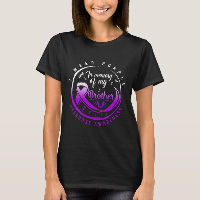 Camiseta Conciencia sobre la sobredosis de drogas en memori (Anverso)