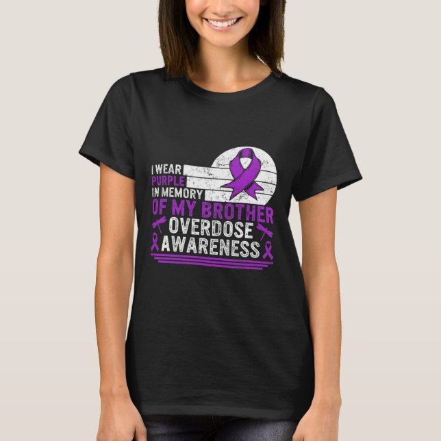Camiseta Conciencia sobre la sobredosis de drogas en memori (Anverso)