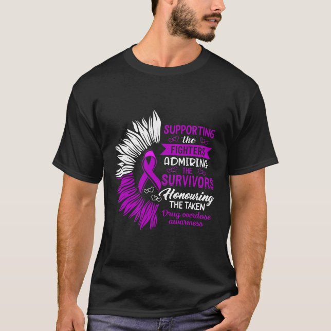 Camiseta Conciencia sobre la sobredosis de drogas que apoya (Anverso)