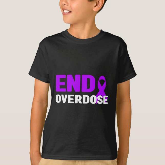 Camiseta Conciencia sobre la sobredosis final - Adicción (Anverso)