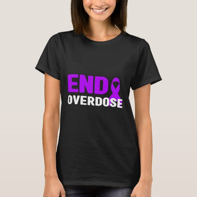 Camiseta Conciencia sobre la sobredosis final - Adicción (Anverso)