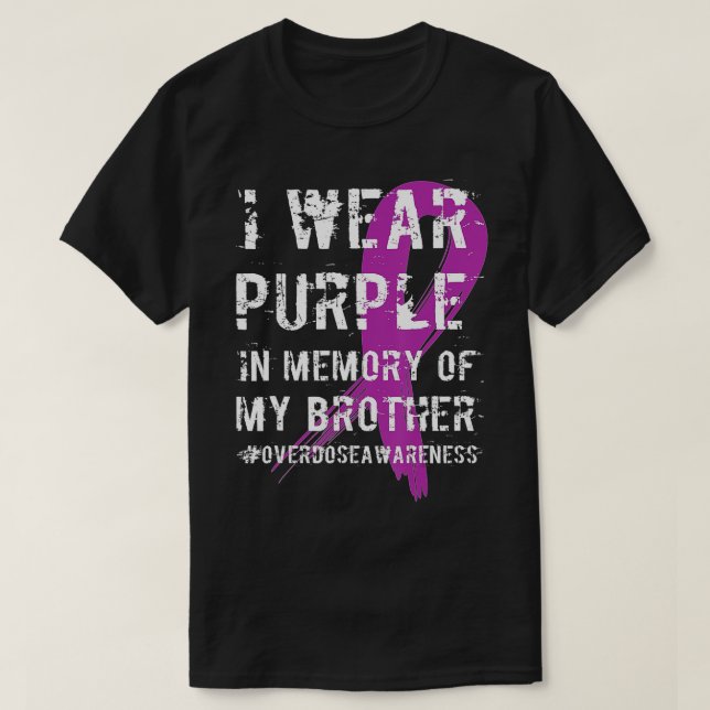 Camiseta Conciencia sobre la sobredosis Memoria púrpura de  (Diseño del anverso)