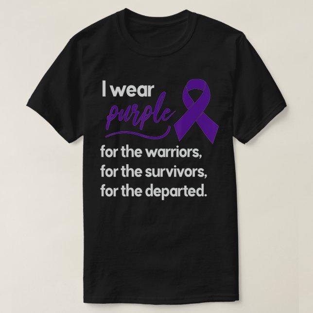 Camiseta Conciencia sobre la sobredosis Uso Morado  (Diseño del anverso)