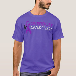 Camiseta Conciencia sobre la sobredosis Yo uso morado -giga