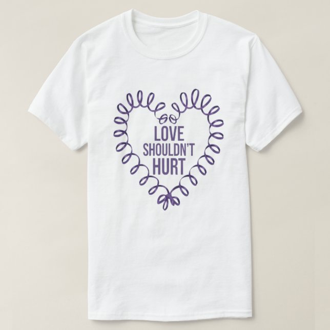 Camiseta Conciencia sobre la violencia doméstica (Diseño del anverso)