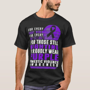 Camiseta Conciencia sobre la violencia doméstica que uso or
