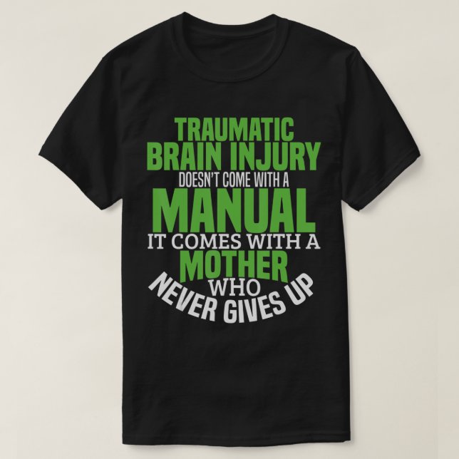 Camiseta Conciencia sobre lesiones cerebrales traumáticas e (Diseño del anverso)