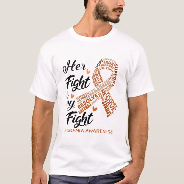 Camiseta Conciencia sobre leucemia Su lucha es mi lucha (Anverso)