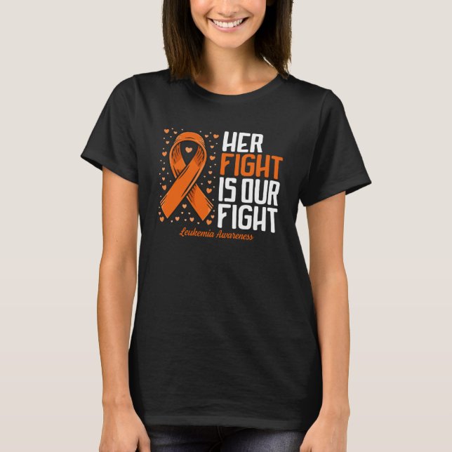 Camiseta Conciencia sobre leucemia Su lucha es nuestra luch (Anverso)
