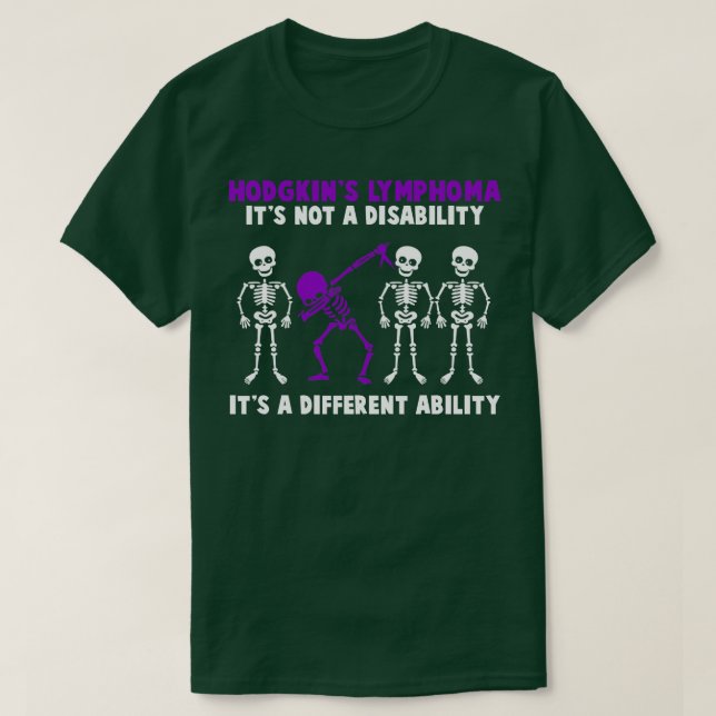 Camiseta Conciencia sobre linfoma Hodgkins No Es Una Discap (Diseño del anverso)