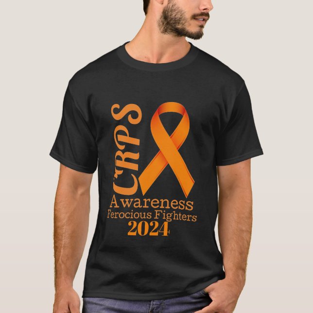 Camiseta Conciencia sobre los CRPS negros (Anverso)