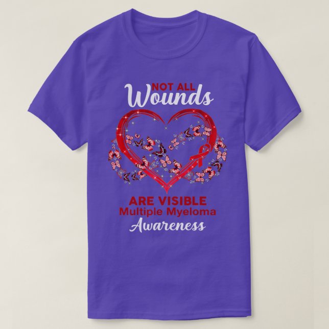 Camiseta Conciencia sobre mieloma múltiple No todas las her (Diseño del anverso)
