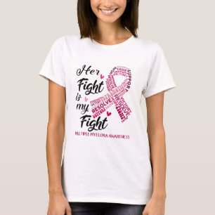 Camiseta Conciencia sobre mieloma múltiple Su lucha es mi 