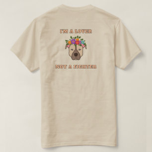 Camiseta Conciencia sobre Pitbull: Lover Not a Fighter (Bro