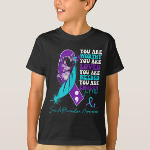 Camiseta Conciencia sobre Prevención del Suicidio Cinta Mor