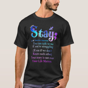 Camiseta Conciencia sobre prevención del suicidio: mantén t