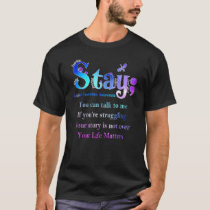 Camiseta Conciencia sobre prevención del suicidio: mantén t