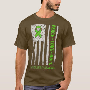 Camiseta Conciencia sobre Salud Mental Paz Amor Esperanza B