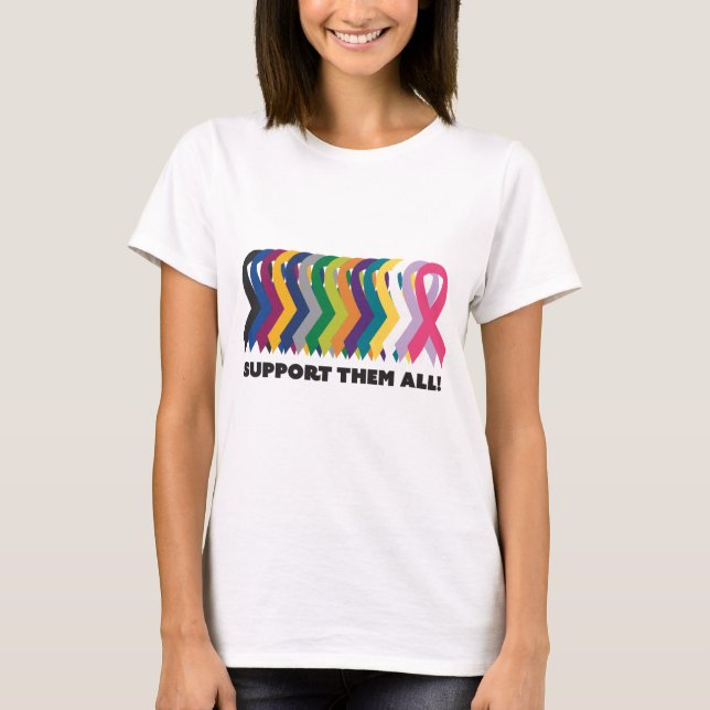 Camiseta Conciencia sobre todo el cáncer (Anverso)