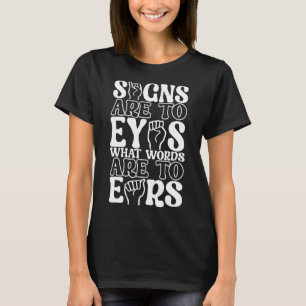 Camiseta Conciencia sorda del lenguaje de señas americano 1