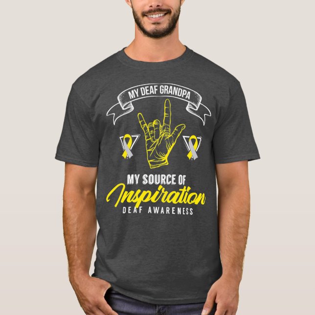Camiseta Conciencia sordera Abuelo Sordera pérdida de audic (Anverso)