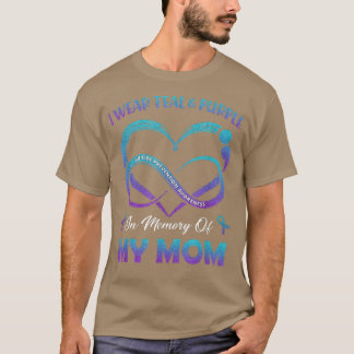 Camiseta Conciencia suicida que llevo Verde azulada y morad