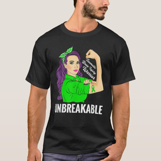 Camiseta Conciencia TBI del guerrero por lesiones cerebrale (Anverso)