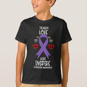 Camiseta Conciencia Teach Ribbon Love Hope Inspire