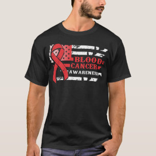 Camiseta Conciencia torpe del cáncer de sangre de la