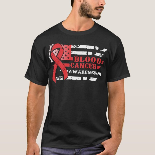 Camiseta Conciencia torpe del cáncer de sangre de la (Anverso)