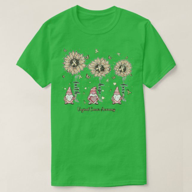 Camiseta Conciencia vaginal gnomo fe esperanza girasol (Diseño del anverso)