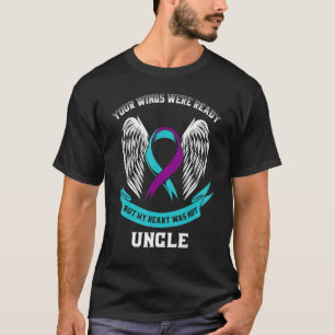 Camiseta Conciencia verde azulada morada sobre el suicidio