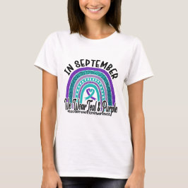 CAMISETA CONCIENCIA Y APOYO SOBRE EL SUICIDIO DE COLOR TURQ