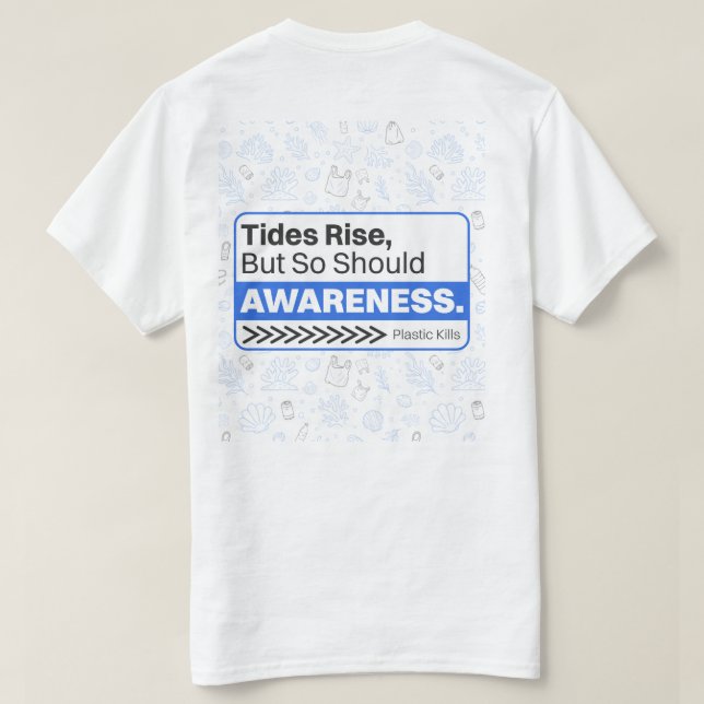 Camiseta Concienciación ambiental sobre la contaminación de (Reverso del diseño)