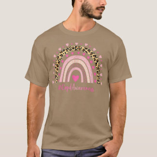 Camiseta Concienciación de los copos Leopardo del corazón r