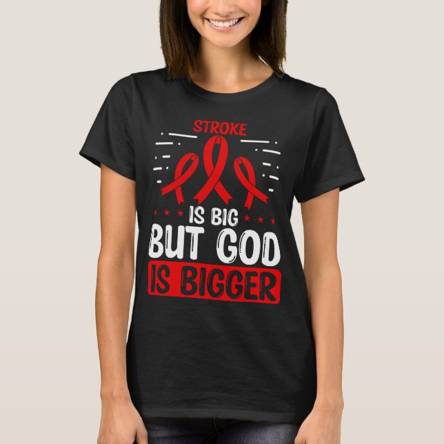 Camiseta Concienciación de Stroke por Dios Accionar la Cint (Anverso)