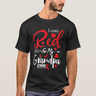 Camiseta Concienciación de Stroke Que Llevo Rojo Para El At
