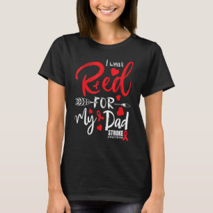 Camiseta Concienciación de Stroke Que Llevo Rojo Por La Gue