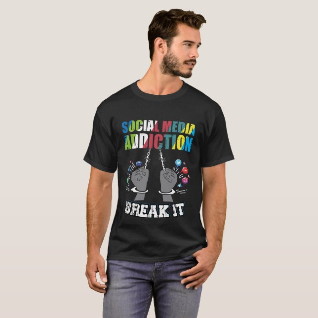 Camiseta Concienciación en medios sociales Diseño de camise (Anverso completo)