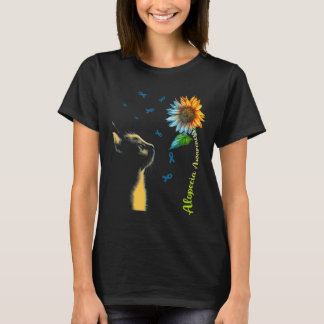 Camiseta Concienciación sobre alopecia de girasol de gato
