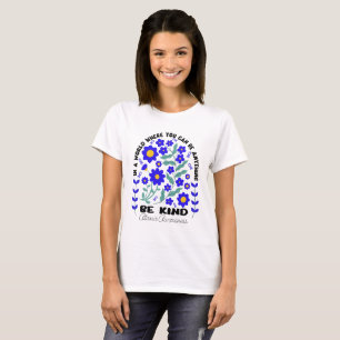 Camiseta Concienciación sobre Ataxia Floral Boho