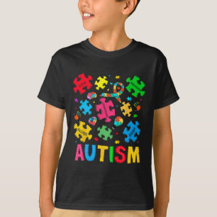 Camiseta Concienciación sobre autismo aceptar a la defensor